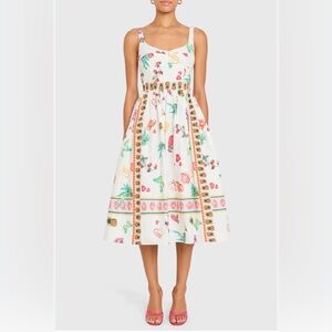 Amanda Uprichard Santorini Postcard Midi Dress